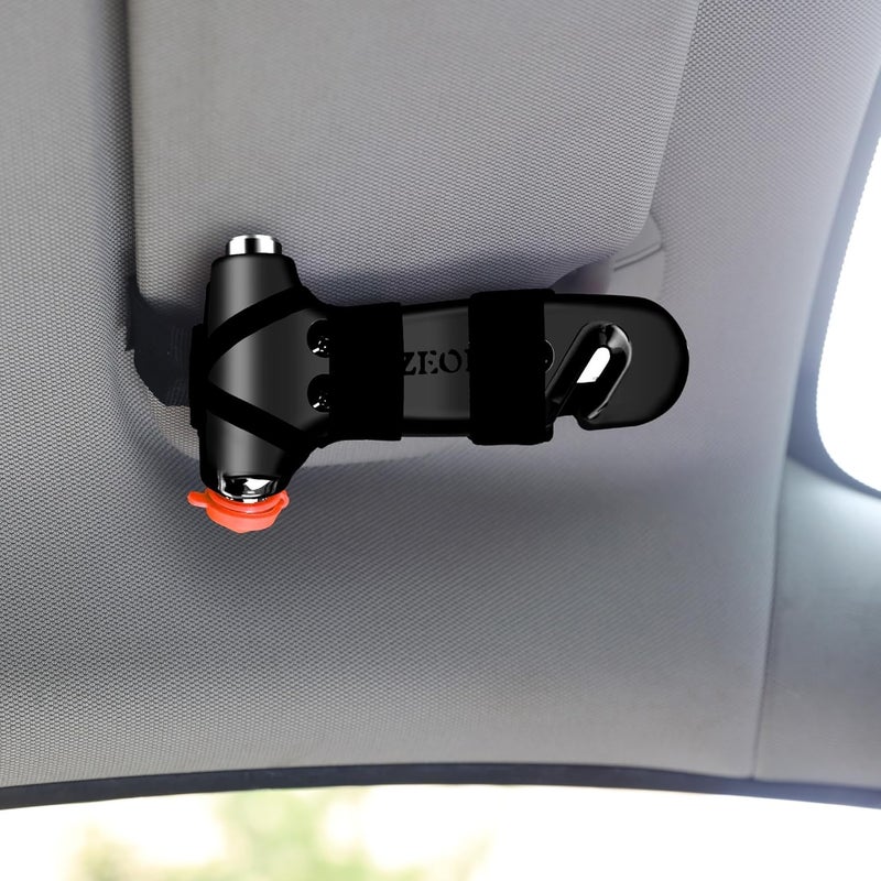 SZEOF Safety Hammer Cute with Window Breaker and Seat Belt Cutter,Car Emergency Escape Hammer,Escape Tool,Black,2PCS - Image 5